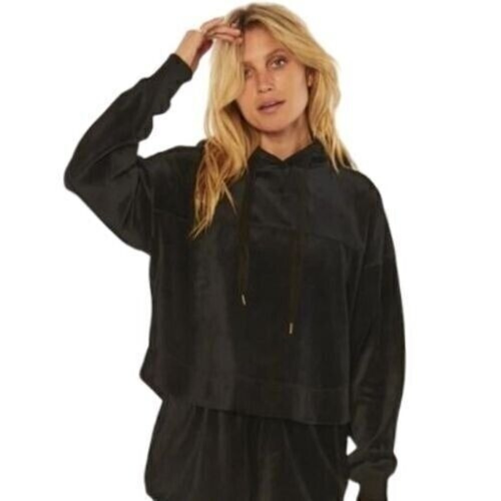 Amuse Society Black Solice Fleece Sweatshirt Size Small Revolve‎